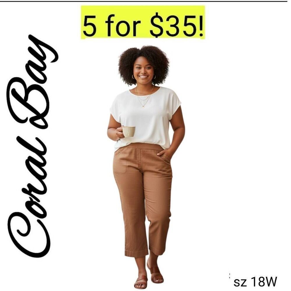 Coral Bay Women's Ankle Cropped Jeans in Brown